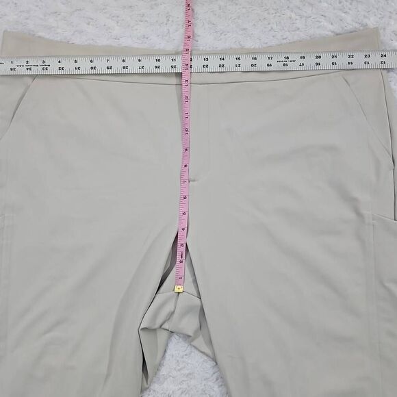 Athleta Womens Size 26 Cream Stellar Straight Crop Pant Casual Summer Boating - Picture 6 of 10
